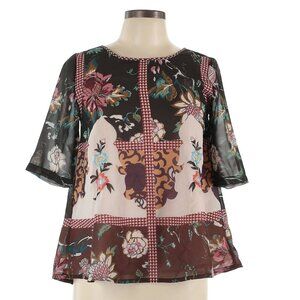 Anthropologie • Vineet Bahl • Floral Embroidery Sheer Top Made in India